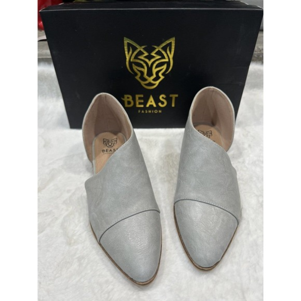 Beast Fashion‎ Silver Gray Cut Out Ankle Booties 6.5